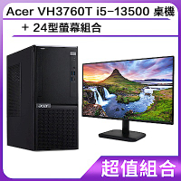 Acer VH3760T i5-13500 桌機 加 24型螢幕組合