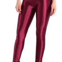 American Style Pencil Pants Shiny Disco Pants High Waist Women 'S Trousers Leggings Pants