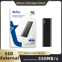 Netac ssd sata hd 1tb 250g 500g 2tb Portable External Solid State Drive USB 3.2 Gen2 Type C Hard Drive Disk For Laptop PS4