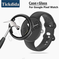 【滿299出貨】谷歌 Pixel 手錶屏幕保護膜鋼化玻璃 + 保護殼 Google Watch 保護殼框架保險槓保護套【亞德機械五金家居】