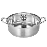 304 stainless steel Double Bottom Pot Soup Pot Nonmagnetic Cooking Pot Multi purpose Cookware Non stick Pan induction cooker