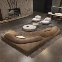Minimalist rock module cream style fabric large and small villa lazy designer special-shaped sofa