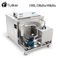 Tullker Industrial Ultrasonic Cleaner Bath 108L Filter System Glassware DPF Ultrasound Engine Block Oil Rust Degreasing Cleaning
