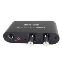 3.5mm Condenser Microphone Amplifier Headphone Amplifier Music Audio Preamplifier Mixing Board MA-2S