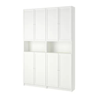 BILLY/OXBERG 書櫃附高度延伸櫃/門板, 白色, 160x30x237 公分