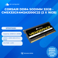 Corsair DDR4 Sodimm 32GB - CMSX32GX4M2A3200C22 (2 X 16GB)