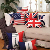 美式沙發抱枕靠墊家用客廳國旗米字旗美國歐美英倫風靠枕不含芯套MBS 全館免運