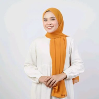Pashmina Ceruty Babydoll Premium | Hijab Pashmina Adem, Flowy & Elegan Mustard