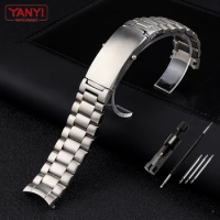 316L Stainless Steel Watchband 20mm for Omega watch strap 18mm solid metal watch band 22mm Curved End steel watch bracelet