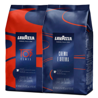 LAVAZZA TOP CLASS 頂級咖啡豆(1000g)+CREMA E AROMA 濃郁咖啡豆(1000g)