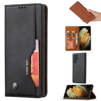 Fashion Flip Wallet Case For Samsung Galaxy S21 FE S22 Plus Note 20 Ultra Leather Stand Card Slot Cover