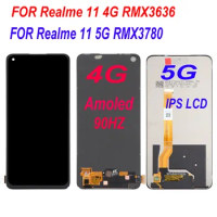 AMOLED For Realme 11 4G 5G RMX3780 RMX3636 LCD Display Touch Screen Replacement Digitizer Assembly