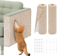 2PCS 39.4"x15.8" Self-Adhesive Cat Scratch Mats – Trimmable DIY Cat Scratcher Pads for Couch Wall Do