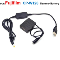 CP-W126 NP-W126 Dummy Battery+Power Bank 5V USB Cable Adapter For Fujifilm X100V XH1 XA2 XA1 XA5 XH1 XT200 XT1 XT2 XT3 X100F