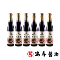 瑞春醬油 蒜蓉醬油膏420mlx6瓶(黑豆純釀造)