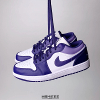 【NIKE 耐吉】Air Jordan 1 Low Sky Purple 低筒 復古 白紫 [553558-515](553558-515)