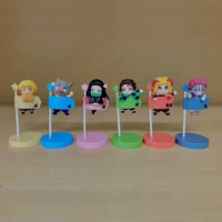 Japanese Genuine Gacha Scale Model Demon Slayer Cake Flag Mini Doll Agatsuma Zenitsu Tabletop Decoration Action Figure Toys