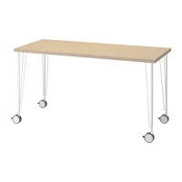 MÅLSKYTT/KRILLE 書桌/工作桌, 樺木/白色, 140 x 60 公分