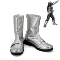 Masked Rider Kamen Rider 1 Takeshi Hongo Cosplay Silver Shoes Men Boots