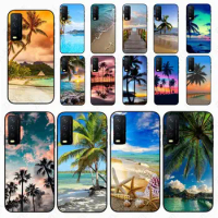 blue Ocean island waves beach scenery Phone cover For vivo Y35 Y31 Y11S Y20S 2021 Y21S Y33S Y53S V21E V23E Y30 V27E 5G Cases