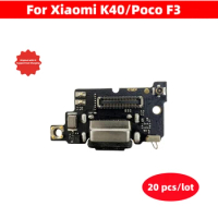 20 Pcs/Lot USB Charger Dock Connector Board Charging Port Flex Cable For Xiaomi PocoPhone Poco F3 K40