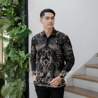 Kemeja Batik Lengan Panjang Ukuran M L XL XXL Batik Pria Dewasa Motif Terbaru