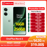 2023 OnePlus Nord 3 5G Global Version 8GB 128GB MediaTek Dimensity 9000 120Hz Super Fluid AMOLED Display 80W SUPERVOOC Charge