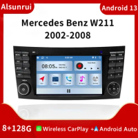 2 din Android 13 Carplay Player For Mercedes Benz E-class W211 E200 E220 E300 E350 E240E280 CLSCLASS W219 Radio Multimedia Audio