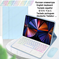 Keyboard for Redmi Pad SE Case 11 inch 2023 Rainbow Backlit Touchpad Keyboard for Funda Redmi Pad SE Keyboard Case Coque Capa