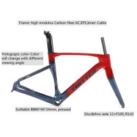 TWITTER v2 full color carbon fiber frame road bike mixed gravel bike frame700*40C carbon fiber bike frame road carbon disc frame