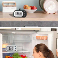 Small Refrigerator Thermometer Lcd Display Digital Refrigerator Thermometer Magnetic Hanging Waterproof Fridge Freezer
