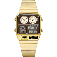 CITIZEN 星辰 ANA-DIGI TEMP 80年代復古設計手錶 指針/數位/溫度顯示 送禮首選 JG2103-72X