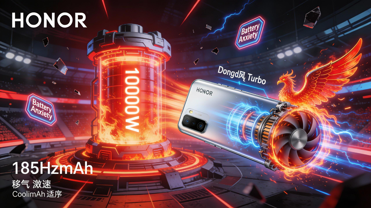 Honor、10,000mAhバッテリーと185Hzディスプレイを搭載したゲーミング