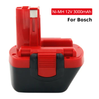 12V Ni-MH 3000mAh 3.0 Ah Rechargeable Battery for Bosch 12V Drills BTA120 22612 23612 3360 3455 PSR 12VE cordless power tools