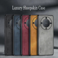 For Honor X9A X8A X7A Luxury Sheepskin Leather Shockproof Silicone Case For Honor X9A X8A X7A Phone Case Cover Coque