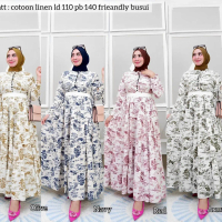 Gamis liodra dress muslim wanita premium import maxy dress abaya viral kekinian busui frendly