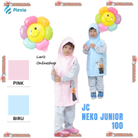 Jas Hujan Neko Junior / Jas Hujan Anak Jaket Celana Motif Neko Merek Plevia