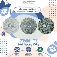 PASIR ZEOLITE KUCING 25LT NO 1 DAN 2 KHUSUS INSTANT/SAMEDAY 25LT NO 1 (HALUS)