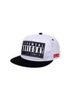Hamlin Topi Snapback Hat Hip-Hop Parental Advisory Explicit Content ORIGINAL - White/Black