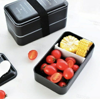 黑便當盒時尚設計PP創意塑膠便當盒日式字母設計可微波餐盒午餐盒保鮮盒-多款【AAA3782】