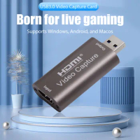 HDMI-compatible USB 3.0 Game Video and Audio Grabber Card Full HD 1080P 30FPS Mini Video Capture Card for Camera Recording