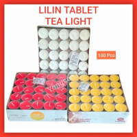 Lilin Tablet , Lilin Tea Light Isi 100 Pcs Merah Lilin Sembahyang Pasti Promo