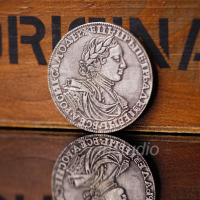 俄羅斯2彼得大帝紀念章銀幣銀元 雙頭鷹皇冠錢幣硬幣仿古銀圓收藏