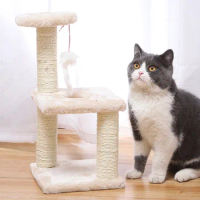 Cat Climbing Frame Cat Tree Pet Supplies Pet kitten Tree House Climbing Frame With Hammock Cat Table Pet Cat Toy Play House