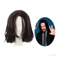 【จัดส่งภายใน 3 วัน】 วิกผมคอสเพลย์ John Wick Chapter 4 John Wick สีน้ําตาล สีดํา สําหรับปาร์ตี้ฮาโลวี
