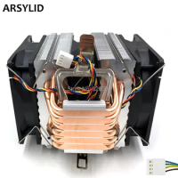 ARSYLID CN-609A-P 3PCS 9cm 4pin fan 6 heatpipe CPU cooler cooling for Intel 4790k lga 1151 processor heat sink cooling for AMD