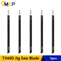 CMCP Jig Saw Blade 5pcs T344D Saber Blades T Shank Reciprocating Saw Blade for Wood Cutting Tool HCS Steel Saw Blade