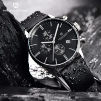 PAGANI DESIGN Fashion Brand Men's Quartz Watch 46mm Simple Stainless Steel Waterproof Automatic Chronometer Relogo Masculino