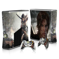 Tomb Raider Skin Sticker Decal Cover For Xbox 360 Slim Console Protector Vinyl Skin Sticker Controllers