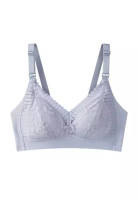 Kiss & Tell Premium Cara Seamless Lace Nursing Bra in Blue Maternity Bra